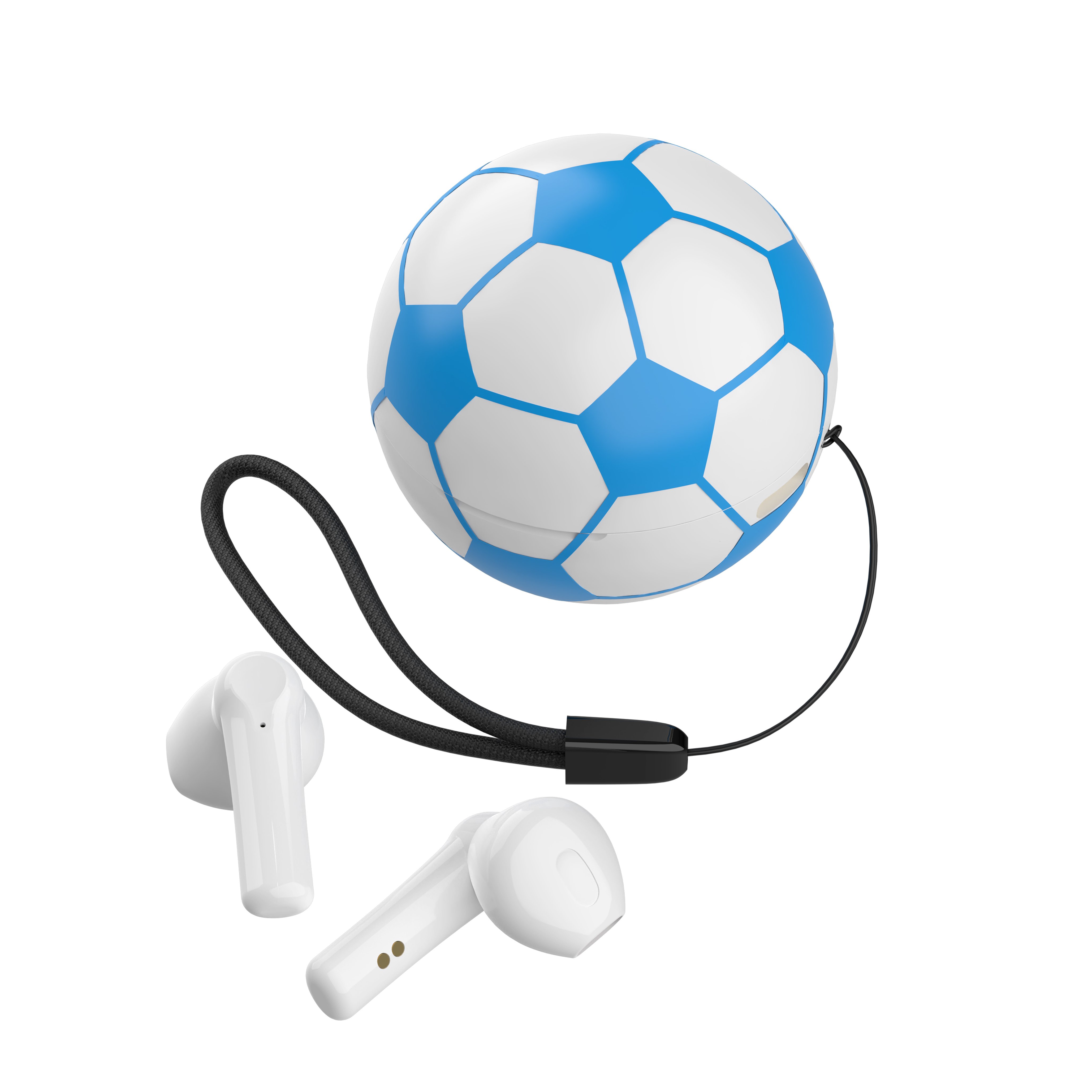 New Arrival High Quality Mini Football Round Wireless Handsfree Earphone Accessories for World Cup Type C Sports Tws Earbuds